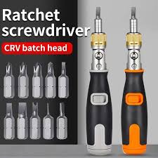 Ratchet Screwdriver Set 10-in-1,Portable Multi-Angle Screwdriver